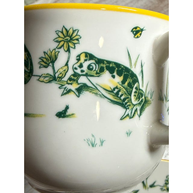 Green Tiffany & Co Bone China 3 Piece Child’s Dining Set “Pond” Pattern For Sale - Image 8 of 12