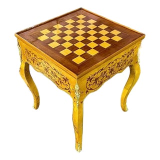 Art Deco Game Table – Elegant Vintage Gaming Table With Geometric Design For Sale