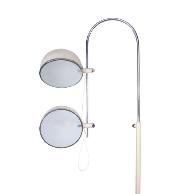 Vintage Adjustable Floor Lamp in Iron and Glass, Italy, 1960s For Sale - Image 3 of 6