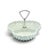 Fenton Art Glass Company Vintage Fenton Milk Glass Hobnail Tricorn Divided Dish (3-Part) With Metal Handle 7-Inch For Sale - Image 4 of 13