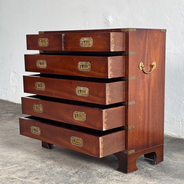 British Mahogany Military Chest, Early 1900s For Sale - Image 4 of 15