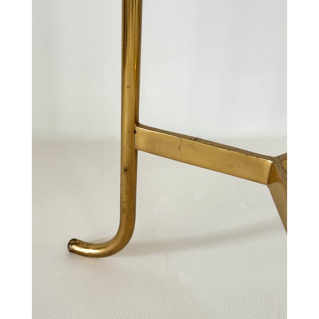 Brass Brass and Marble Tripod Accessory or Drinks Table For Sale - Image 8 of 12