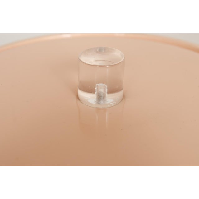 Mid Century Ice Bucket in Blush With Lucite Handle For Sale - Image 4 of 6