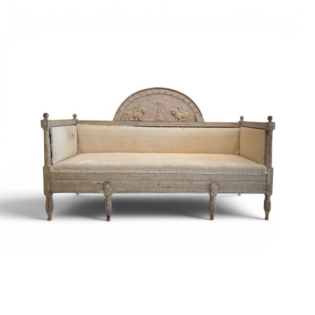 Gustavian (Swedish) Antique Swedish Neoclassical Bench For Sale - Image 3 of 10