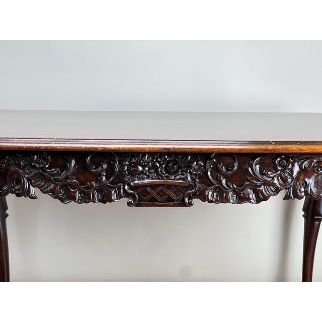 Antique Irish Carved Mahogany Tea Table C. Late 19th Century For Sale - Image 4 of 10