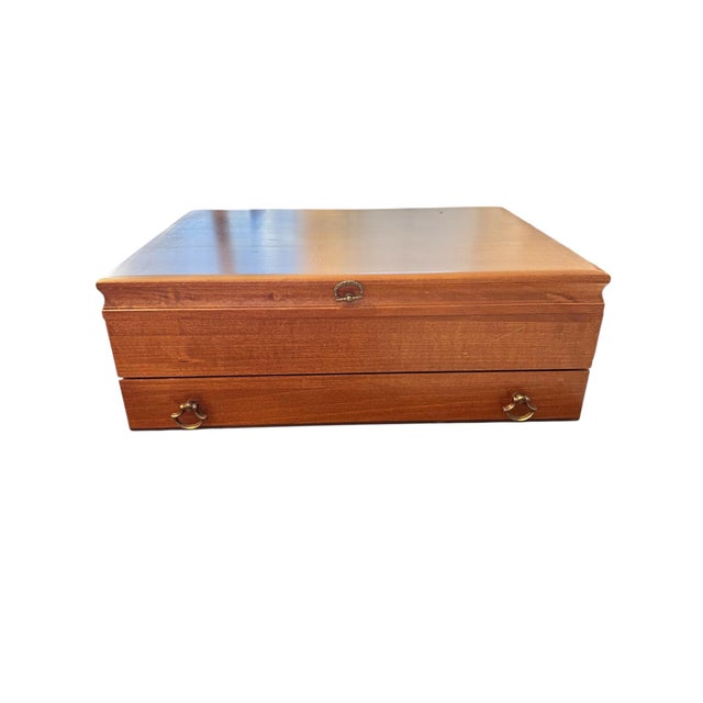 Vintage Lebanese Unique Black Gold Phoenix Silverware Set for 6 With Salad and Carving Set in Velvet Case For Sale - Image 9 of 9