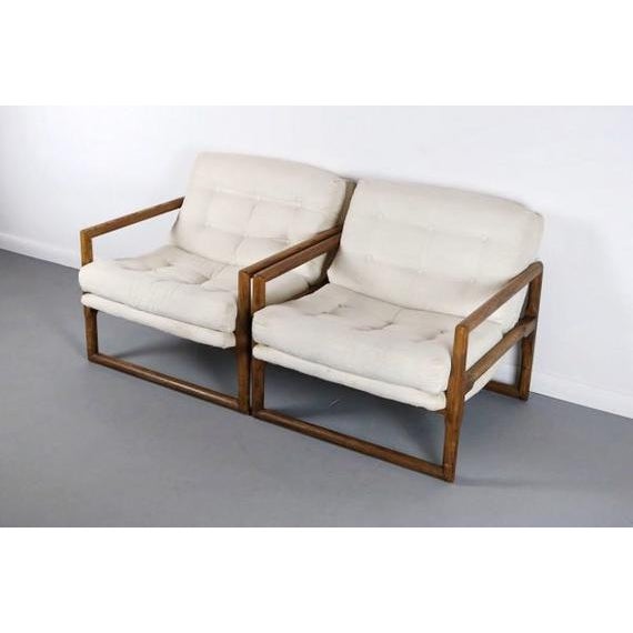 1970s Vintage Milo Baughman for Thayer Coggin Scoop Lounge Chairs- A Pair For Sale - Image 4 of 9