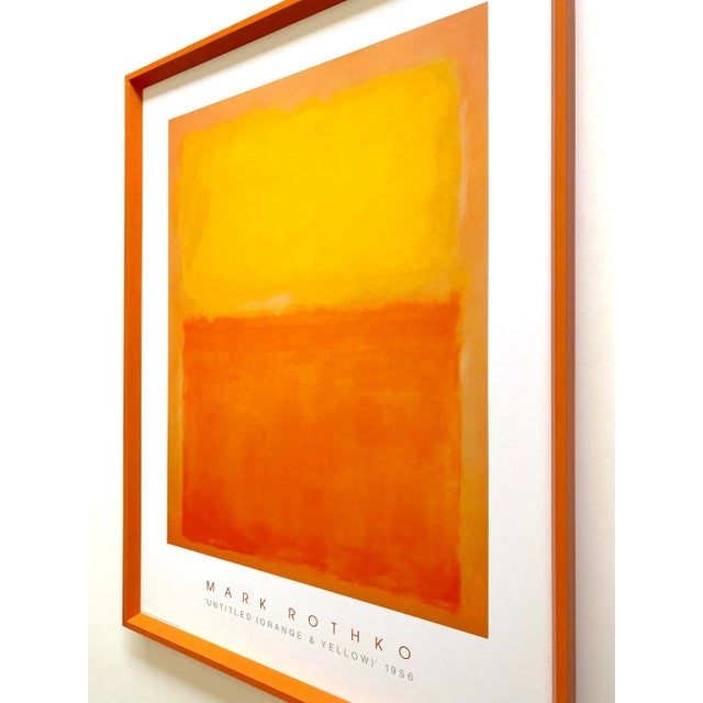 Mark Rothko Vintage Lithograph Print Framed Abstract Expressionist Poster " Untitled ( Orange & Yellow ) " 1956 For Sale - Image 11 of 13