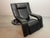 1960s Mid-Century Italian Kilkis Lounge Chair with Ottoman and Integrated Small Side Table in Black Leather by Ammaniti & Vitello for Brunati, Italy, 1960s For Sale - Image 5 of 17