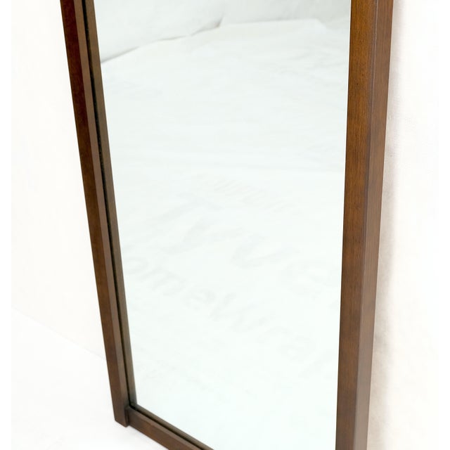 Mid-Century Modern Walnut Hanging Wall Mirror For Sale - Image 9 of 9