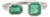 Modern Style 18k Gold Octagon Cut Emerald Toi Et Moi Ring Size 7 For Sale