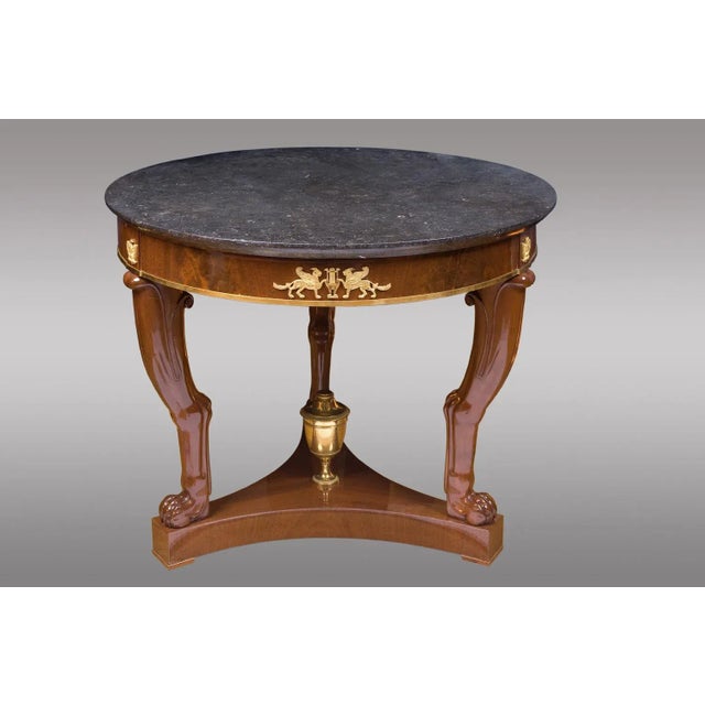 19th Century French Mahogany Center Table For Sale - Image 11 of 11