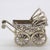 Vintage Italian Handmade Genuine Silver Stroller Miniature Dollhouse Figurine For Sale - Image 6 of 10