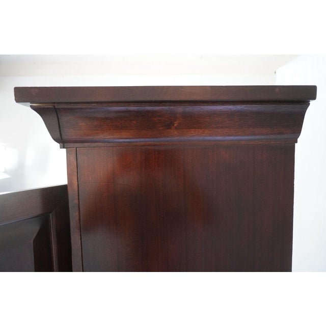 Beautiful Cherry Hardwood Armoire Dresser Entertainment Center With Drawers For Sale - Image 9 of 10