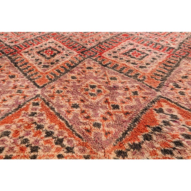 Mid 20th Century Vintage Beni M'Guild Zayane Moroccan Rug, 06'09 X 11'02 For Sale - Image 5 of 10