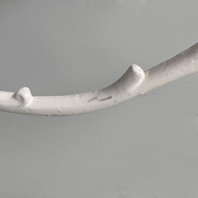 Italian Art Deco Wooden and White Cast Iron Bench, 1930s For Sale - Image 16 of 18