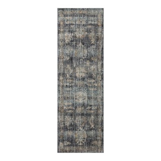 Jean Stoffer x Loloi Katherine Ink / Jade 2'-7" x 12'-0" Runner Rug For Sale