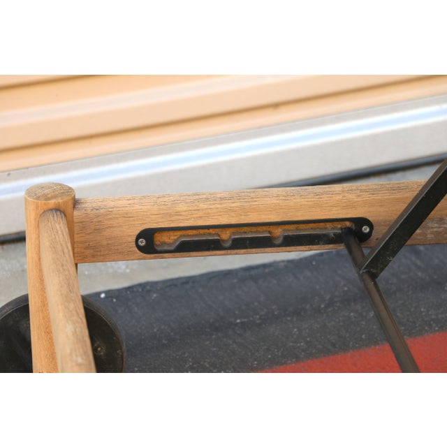 Studio Tolvanen Terassi Teak Chaise Lounges — Pair, Contemporary Outdoor Design For Sale - Image 4 of 18