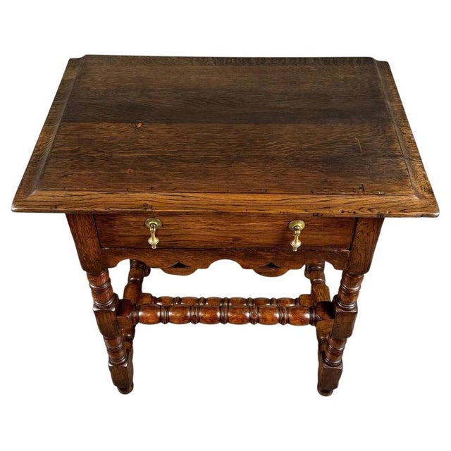 2000 - 2009 Early 20th Century Chippendale Oak Side Table For Sale - Image 5 of 12