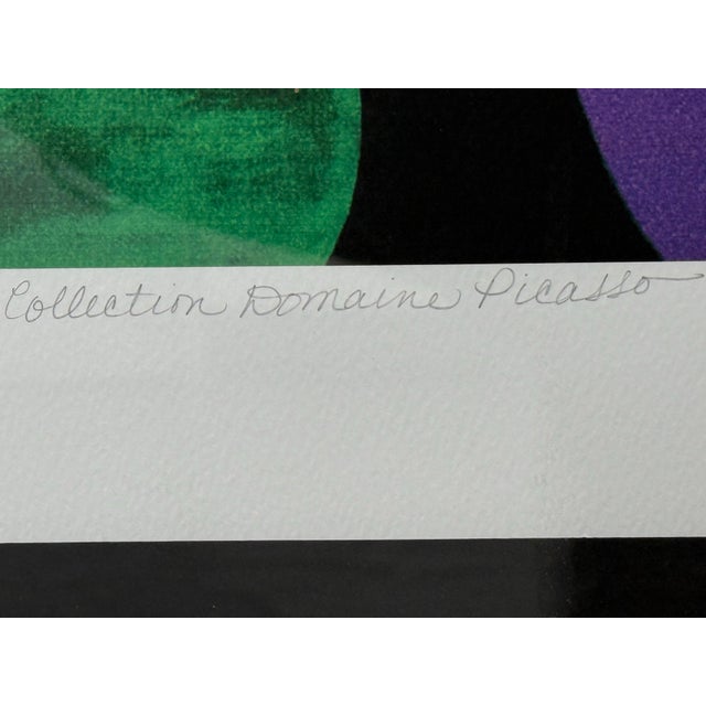 Paper Pablo Picasso Framed Limited-Edition “Untitled” Lithograph Edition 290 of 500 For Sale - Image 7 of 12