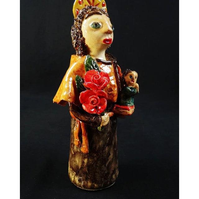 Ines Machado, Statuette of Saint Anthony of Padua, 2025, Terracotta For Sale - Image 4 of 14