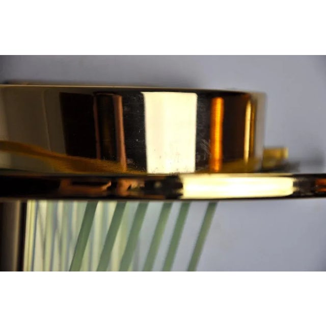 Gold Regency Half Moon Wall Light, Italy, 1970 For Sale - Image 8 of 9