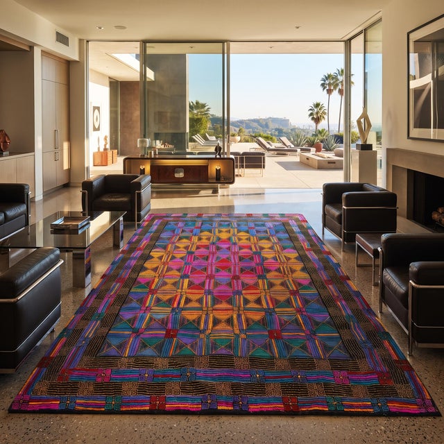Mid-Century Modern Vintage Italian Wool Rug by Missoni for T&J Vestor, 1980s For Sale - Image 3 of 15