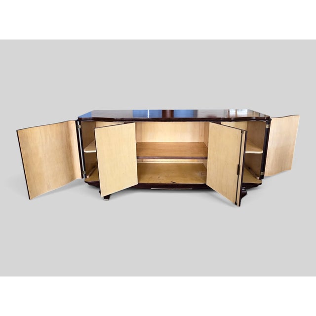 French Art Deco Sideboard in the Style of Jules Leleu, 1940s attributed to Jules Leleu For Sale - Image 14 of 18