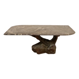 Vintage Coffee Table in Marble, 1970s For Sale
