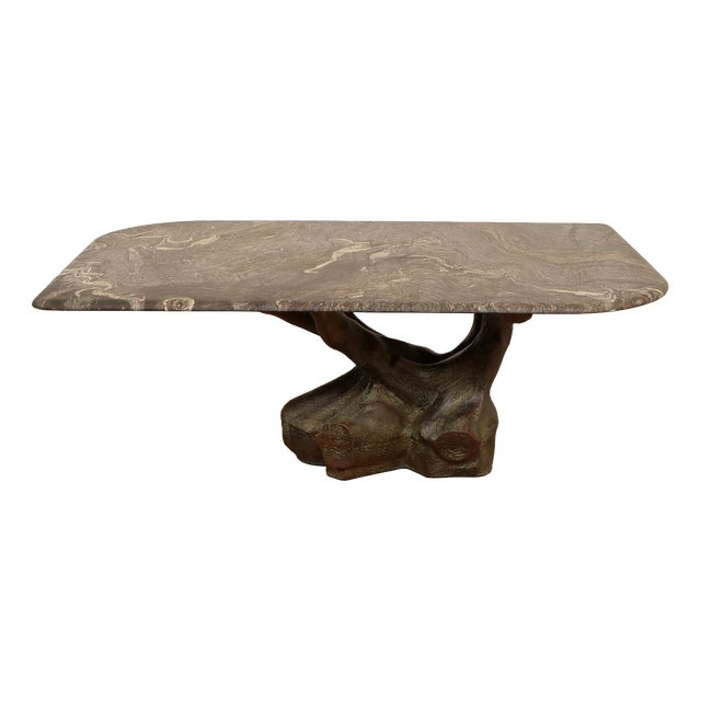 Vintage Coffee Table in Marble, 1970s For Sale
