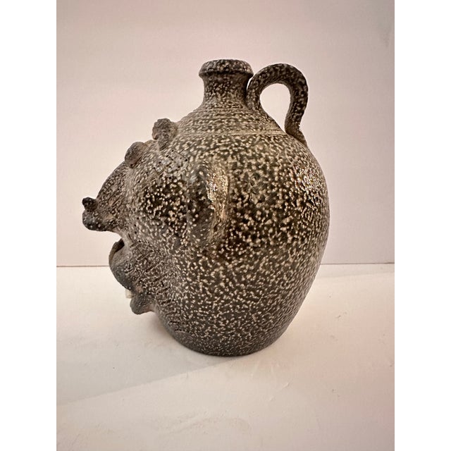 1980s 1980s Face Jug by Db Garner Turn & Burn Pottery For Sale - Image 5 of 12