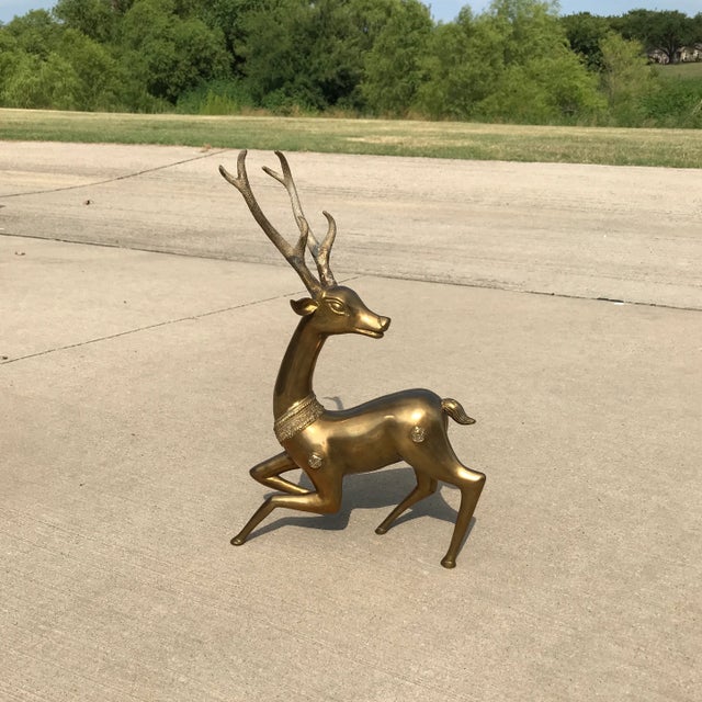 Brass 1970s Brass Deer by Sarreid Ltd. For Sale - Image 8 of 8