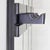 Italian Mirror Coat Rack on Three-Panel Glass and Black Lacquered Wood, 1980s For Sale - Image 10 of 11