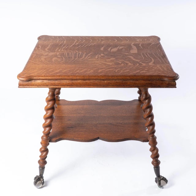 Antique Oak Ball and Claw Foot Table-Circa 1900 For Sale - Image 9 of 9