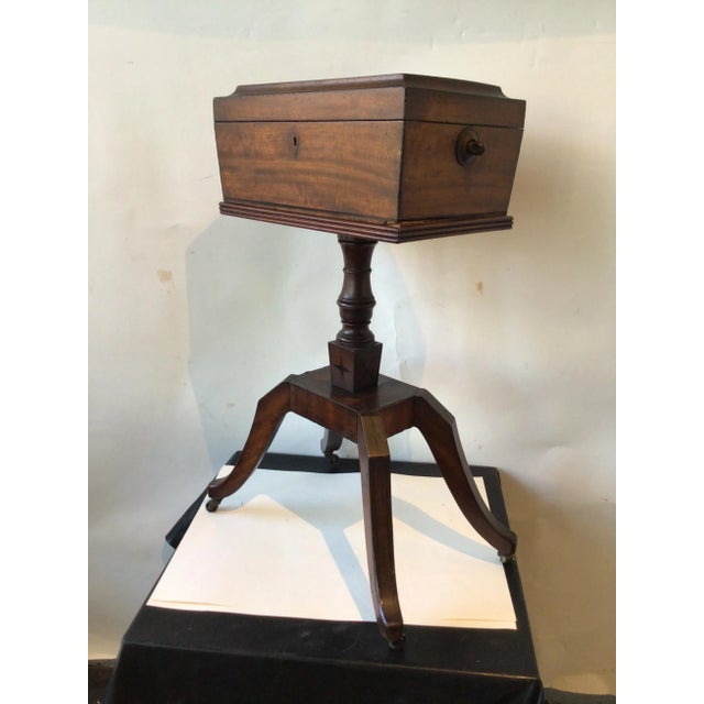 Mid 19th Century 1860s English Tea Caddy Side Table For Sale - Image 5 of 12