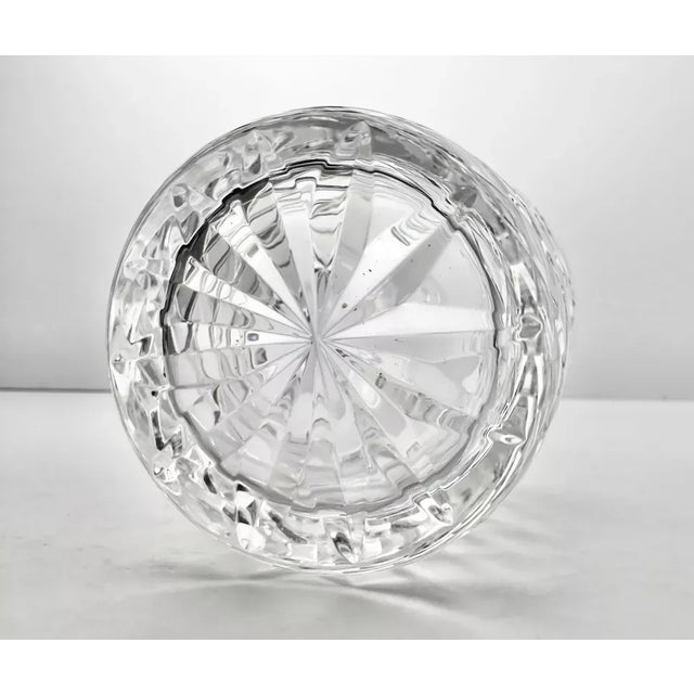 1980s 1980s Contemporary Crystal Wine & Spirit Decanter, Fan & X Cuts For Sale - Image 5 of 5