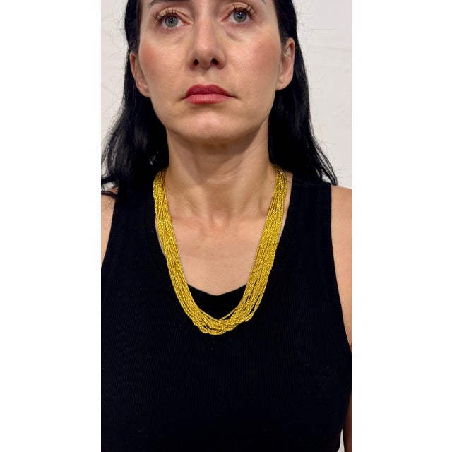 158 Gm of 18 Karat Gold With 18 Strand 24 " Long Lariat & Heavy Clasp Necklace For Sale - Image 10 of 18