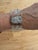 Coppola e Toppo Three Strand Clear Crystal Beaded Bracelet With a beaded embellished box clasp. Marked 'Made in Italy by...