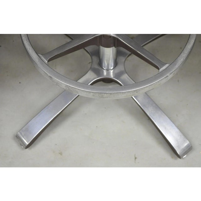 Plastic Vintage Daystrom Mid Century Modern Faux Rosewood Laminate Barstools - Set of 4 For Sale - Image 7 of 18