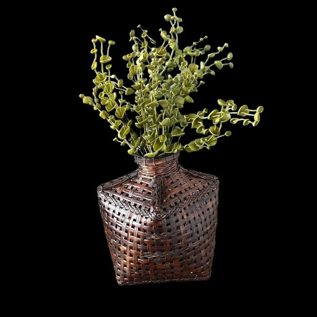 Antique Chinese Fishing Trap Bamboo Vase For Sale - Image 4 of 12