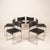 Italian SQ Dining Chairs in Brushed Steel and Black Vegan-Leather, 1970s, Set of 6 For Sale - Image 9 of 18