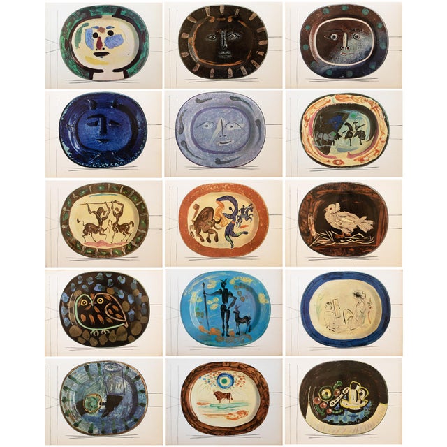 1955 Set of 15 Prints of Picasso's Ceramic Platters For Sale - Image 18 of 18