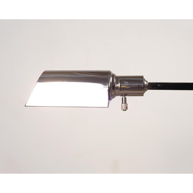 Ralph Lauren Style Adjustable Polished Nickel Pharmacy Floor Lamp For Sale - Image 10 of 15