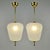 Satin Striped Glass and Brass Pendants, Sweden, 1950s, Set of 2 For Sale - Image 3 of 17