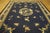 1890s Blue Ground Scattered Floral Sprays Antique Chinese Peking Knotted Rug For Sale - Image 9 of 11