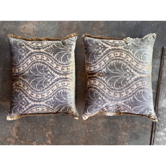 2020s Pair of Down-Filled Silk Pillows For Sale - Image 5 of 6