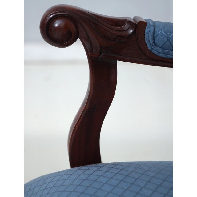 Wood Pair of Mahogany Ribbon Back Armchairs For Sale - Image 7 of 18