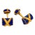 1980s Pair of Tiffany & Co. Schlumberger 18k Yellow Gold Enamel Cufflinks For Sale