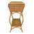 Wood Vintage Bamboo and Rattan Sewing Basket Side Table With Lid - Organic Modern For Sale - Image 7 of 12