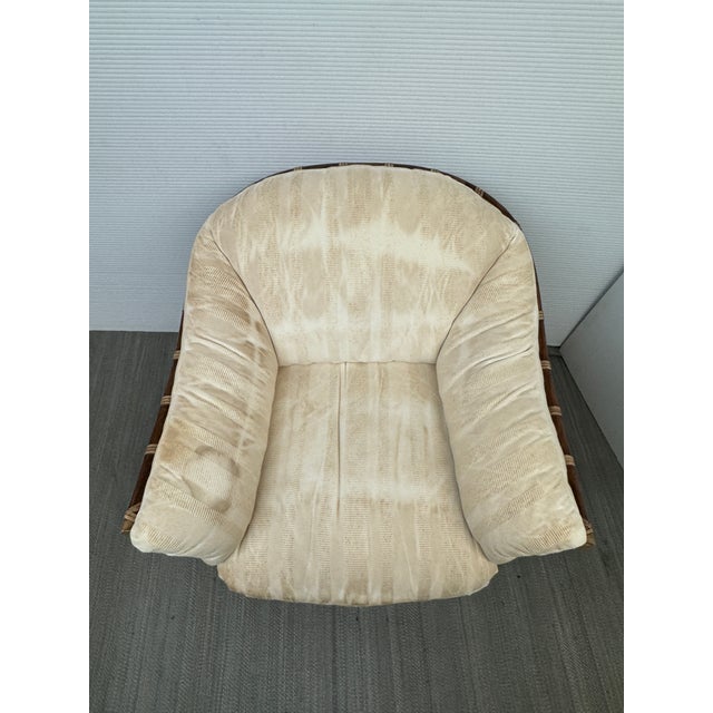 McGuire McGuire Furniture Modern Organic Rattan Lounge Chair For Sale - Image 4 of 12
